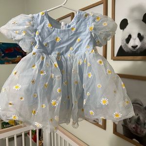 Daisy dress 12 months baby blue
